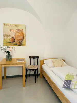 Ein Bett oder Betten in einem Zimmer der Unterkunft Studio-Apartment im Weinberg