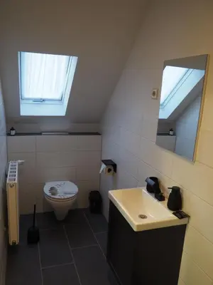 Ein Badezimmer in der Unterkunft Piroska Pension