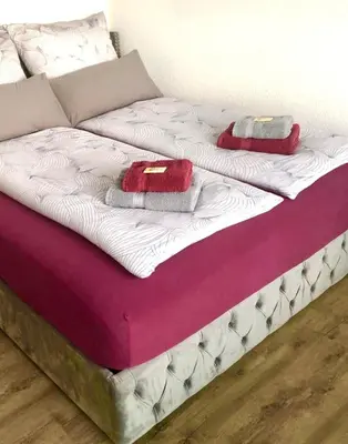 Ein Bett oder Betten in einem Zimmer der Unterkunft Cozy Apartment in City Center
