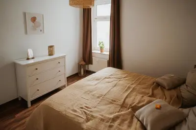 Ein Bett oder Betten in einem Zimmer der Unterkunft Kulturspot Zentrum Neu Netflix