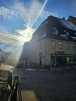 Das Gebäude in dem sich die Ferienwohnung befindet