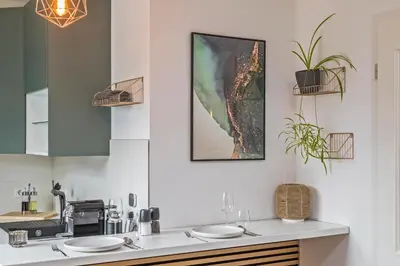 Küche/Küchenzeile in der Unterkunft Stylishes Apartment für 4 mit Küche nahe Altstadt