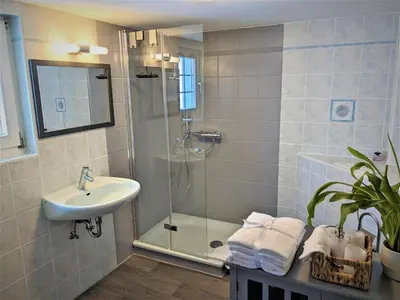 Ein Badezimmer in der Unterkunft Lilly im Dorfe