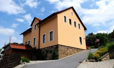 Das Gebäude in dem sich die Ferienwohnung befindet