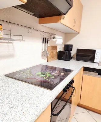 Küche/Küchenzeile in der Unterkunft SJ Apartment