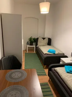 Ein Sitzbereich in der Unterkunft Gablenz-Apartment B122 ideal für max 6 Pers