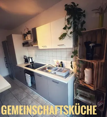 Küche/Küchenzeile in der Unterkunft Quartier 3punkt0 alte Steigerbaude