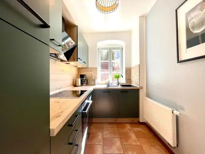 Küche/Küchenzeile in der Unterkunft Villa Monsei - das Herzstück in Bad Schandau, top Lage, modern, mit Parkplatz!