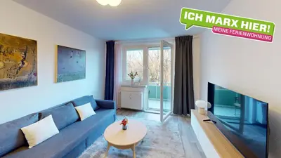 Grundriss der Unterkunft Gemütliches Appartement nahe Stadtpark, WLAN