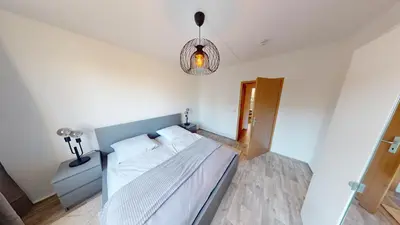 Grundriss der Unterkunft Gemütliches Appartement nahe Stadtpark, WLAN