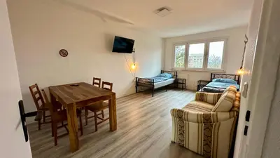 Ein Sitzbereich in der Unterkunft MiCasa TuCasa - 3-R Apartment Leipziger Neuseenland Nova