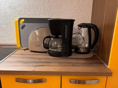 Kaffee-/Teezubehör in der Unterkunft Ferienwohnung Elbflair