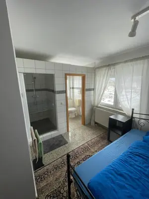 Ein Bett oder Betten in einem Zimmer der Unterkunft Monteurunterkunft nahe Dresden
