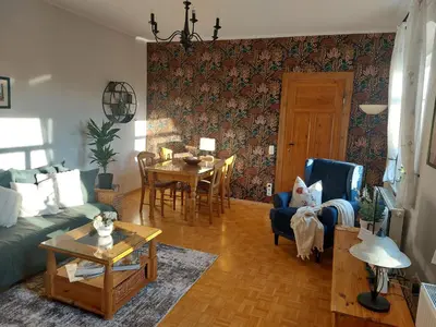 Ein Sitzbereich in der Unterkunft Villa Tini