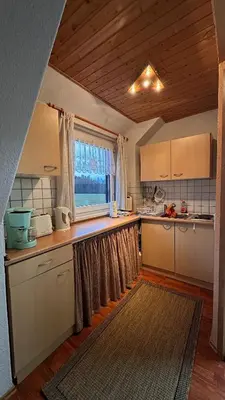 Küche/Küchenzeile in der Unterkunft Ferienwohnung Altes Forsthaus Sächsische Schweiz