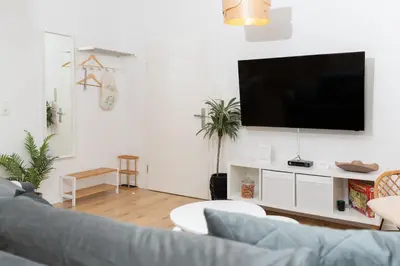 TV/Unterhaltungsangebot in der Unterkunft Ferienwohnung Bastei mit Stellplatz im Zentrum