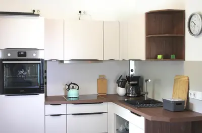 Küche/Küchenzeile in der Unterkunft Ferienwohnung Felsblick Neue Schänke