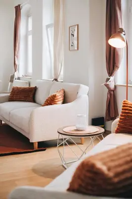 Ein Sitzbereich in der Unterkunft Heideblick Apartment Dresden WIFI Netflix