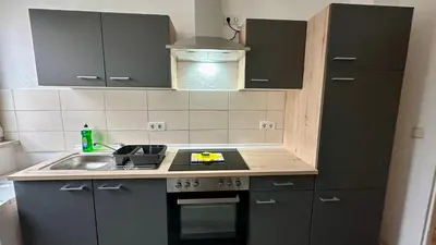 Küche/Küchenzeile in der Unterkunft MiCasa TuCasa - 3-R Apartment Leipziger Neuseenland Mira
