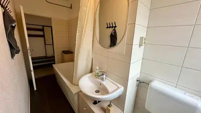 Ein Badezimmer in der Unterkunft MiCasa TuCasa - 3-R Apartment Leipziger Neuseenland Mira