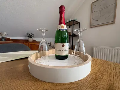 Getränke in der Unterkunft Ferienwohnung Glücksklee