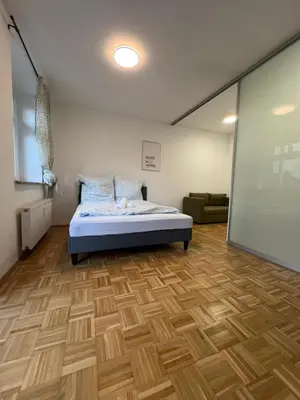 Ein Bett oder Betten in einem Zimmer der Unterkunft Study & Work am Campus Chemnitz
