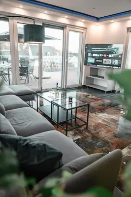 Ein Sitzbereich in der Unterkunft ProZone Gaming Apartment