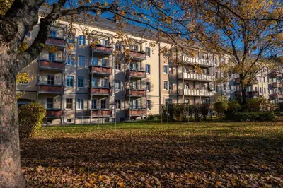 Das Gebäude in dem sich die Ferienwohnung befindet