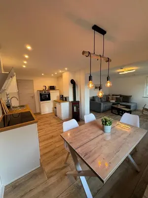 Küche/Küchenzeile in der Unterkunft NEU! Ferienhaus am Sonnenlandpark - Haus Anja