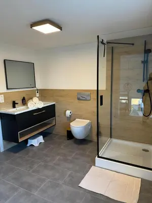 Ein Badezimmer in der Unterkunft NEU! Ferienhaus am Sonnenlandpark - Haus Anja