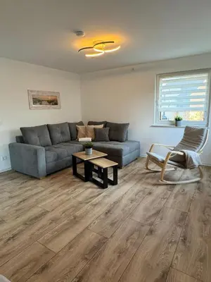 Ein Sitzbereich in der Unterkunft NEU! Ferienhaus am Sonnenlandpark - Haus Anja