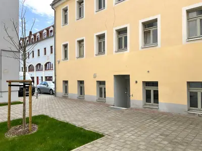 Das Gebäude in dem sich die Ferienwohnung befindet