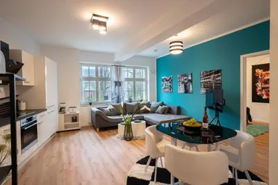 Ein Sitzbereich in der Unterkunft ANER 4 Design Apartment Zoe