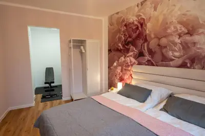 Ein Bett oder Betten in einem Zimmer der Unterkunft ANER 3 Deluxe Apartment Pepe