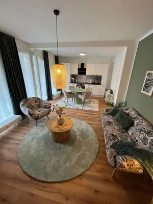 Ein Sitzbereich in der Unterkunft ANER 3 Deluxe Apartment Pepe