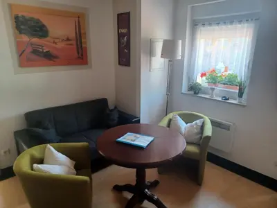Ein Sitzbereich in der Unterkunft Idyllisches Ferienhaus für Zwei
