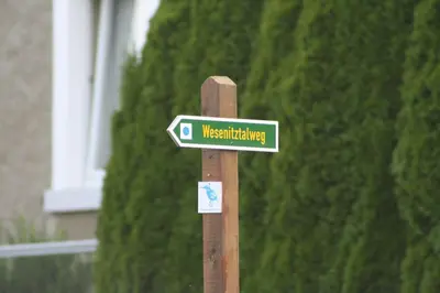 Ein Zertifikat, Auszeichnung, Logo oder anderes Dokument, das in der Unterkunft Porschendorfer Mühle ausgestellt ist