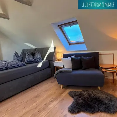 Ein Sitzbereich in der Unterkunft Ysenberc Apartments