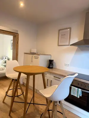 Küche/Küchenzeile in der Unterkunft Ferienwohnung Schwarze Elster