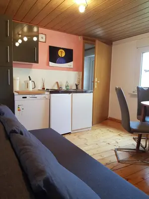 Küche/Küchenzeile in der Unterkunft Ferienhaus Storchennest