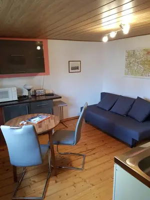 Küche/Küchenzeile in der Unterkunft Ferienhaus Storchennest