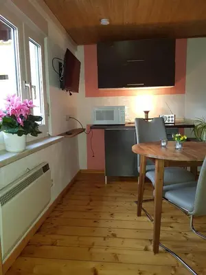 Küche/Küchenzeile in der Unterkunft Ferienhaus Storchennest