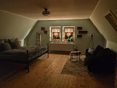 Ein Sitzbereich in der Unterkunft Ferienhaus 