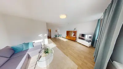 Ein Sitzbereich in der Unterkunft 3-Raum-Appartement im Chemnitzer Süden, WLAN