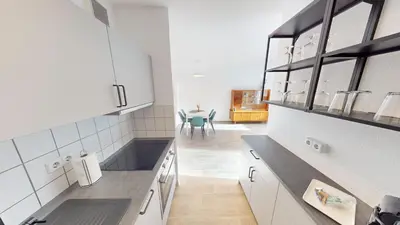 Ein Badezimmer in der Unterkunft 3-Raum-Appartement im Chemnitzer Süden, WLAN