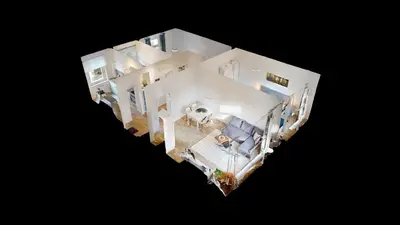 Ein Bett oder Betten in einem Zimmer der Unterkunft 3-Raum-Appartement im Stadtteil Kapellenberg, WLAN