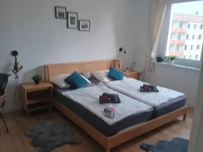Ein Bett oder Betten in einem Zimmer der Unterkunft Ferien Appartment Erholung