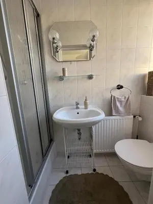 Ein Badezimmer in der Unterkunft Zur Blume