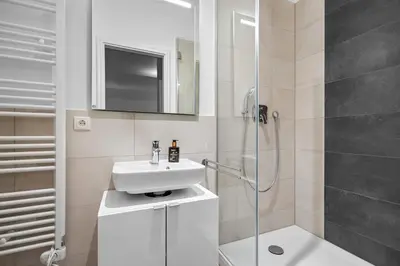 Ein Badezimmer in der Unterkunft Ferienwohnung am Topfmarkt - Zentral - Smart TV