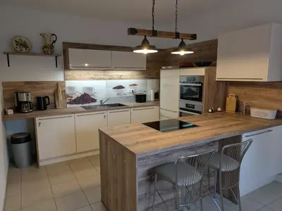 Küche/Küchenzeile in der Unterkunft Ferienwohnung Zur Coleus-Farm